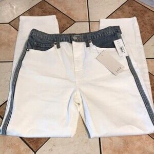 Joie White and Blue Ankle Jeans